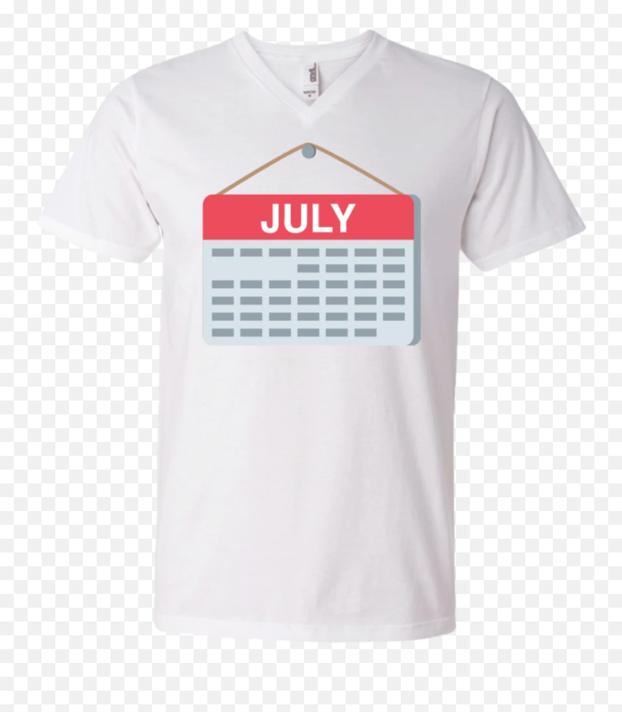 My July Calendar Emoji Mens V - Calendar Emoji No Background,Emoji Clothing For Men