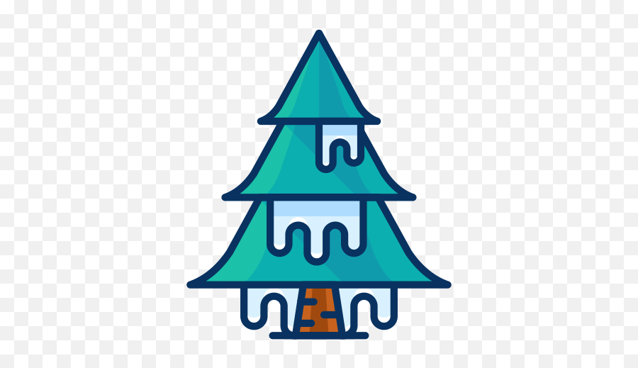 Tree Snow Winter Ice Cold Forest Icon - Icon Png Winter Icon Emoji,Christmas Tree Emoji Transparent