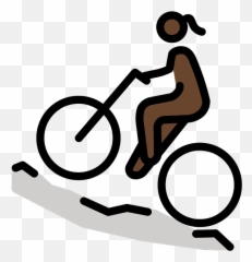 Man Mountain Biking Emoji Clipart - Cycling