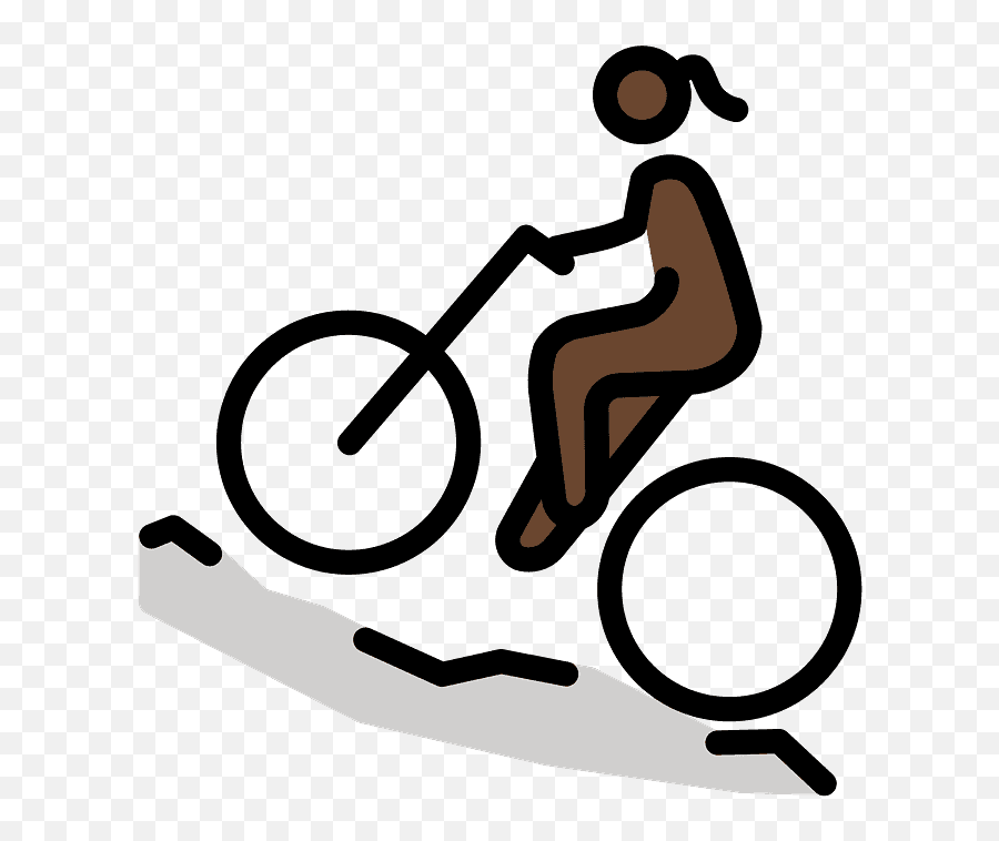 Man Mountain Biking Emoji Clipart - Cycling Emoji,Mountain Emoji Transparent