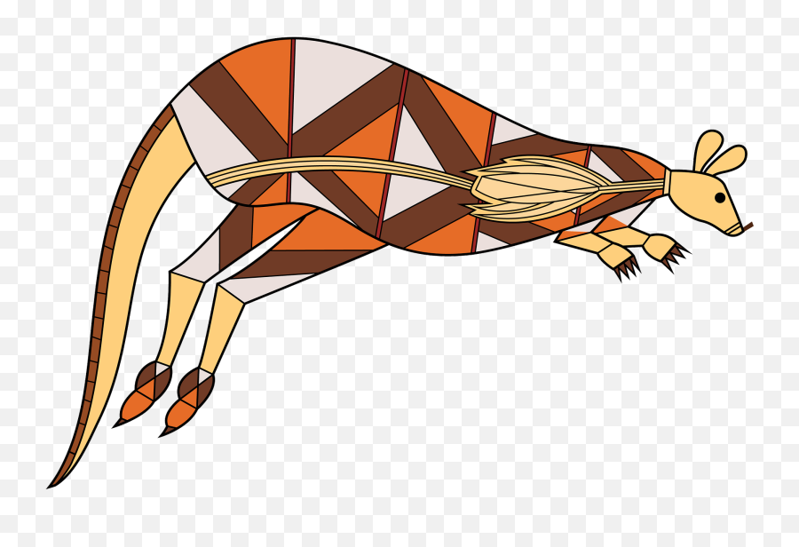 Tribal Australian Art Kangaroo Clipart Free Download - Pest Emoji,Australian Flag Emoji
