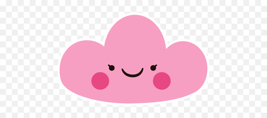 Clouds Pinkclouds Emoji Sticker - Happy,Emoji For Kids