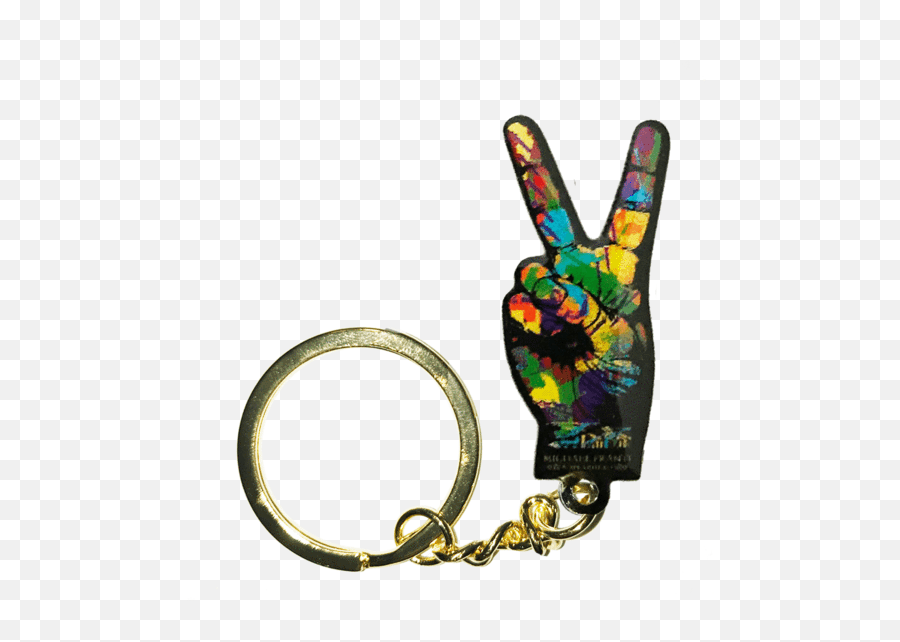 Peace Sign Keychain - V Sign Clipart Large Size Png Image V Sign Emoji,Peace Sign Emoji Png