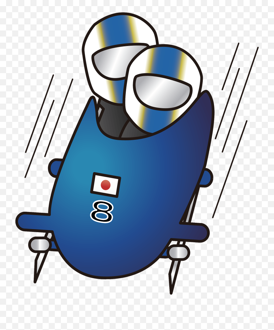 Bobsleigh Winter Sport Clipart - Vertical Emoji,Sleigh Emoji