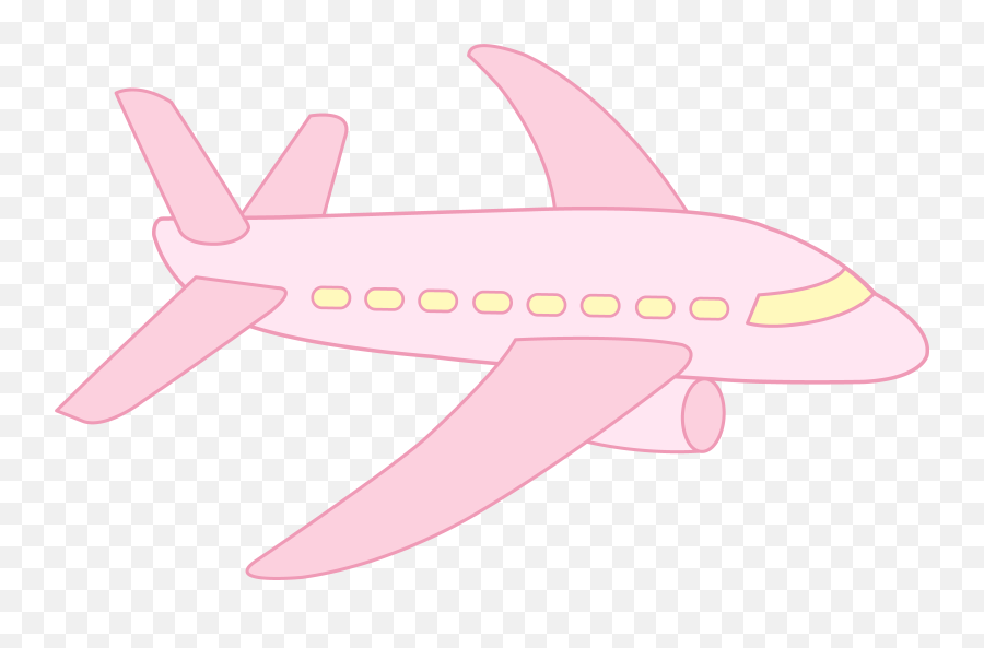 Cartoon Airplane Clipart - Pink Airplane Clipart Emoji,Airplane Emoji Png