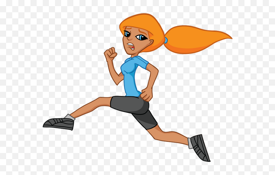 Cartoon Girl Running - Cartoon Girl Running Away Emoji,Girl Running Emoji