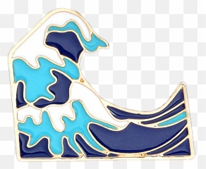 Tsunami Wave Blue Sea - Cute Ocean Wave Emoji,Tsunami Emoji