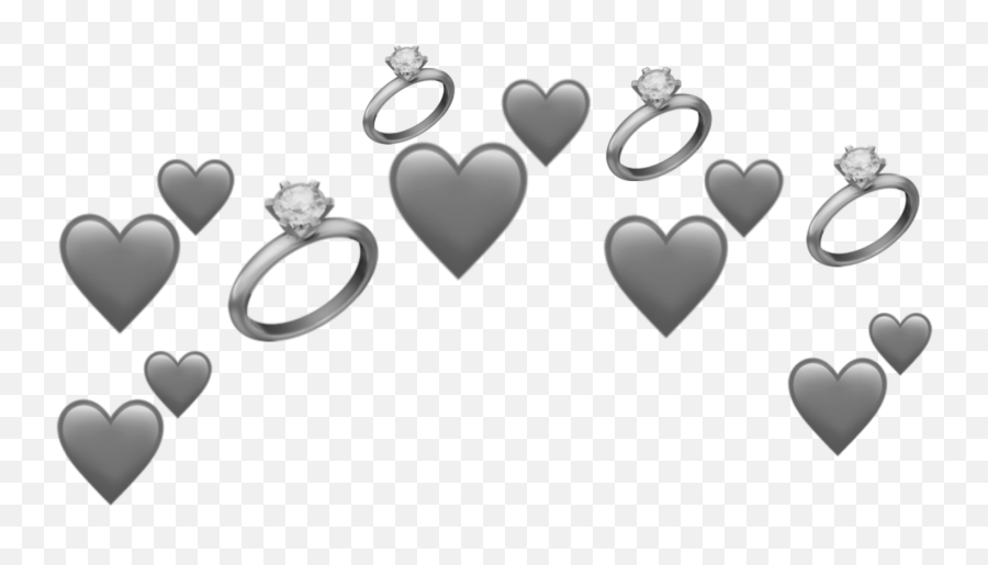 Heartcrown Crown Emoji Emojis Iphone - Heart,Grey Emojis