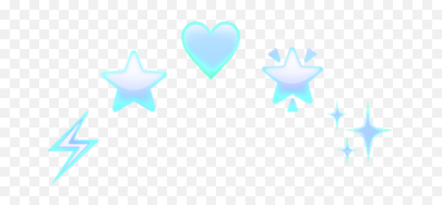 Emoji Heart Star Blue Design Decoration Thunder Head - Heart,Thunder Emoji