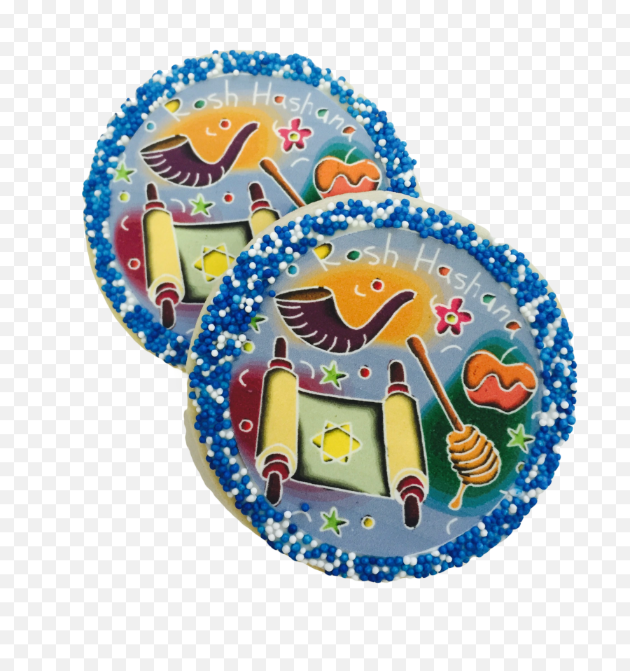 Rosh Hashanah Sugar Cookies With - Clip Art Emoji,Rosh Hashanah Emoji