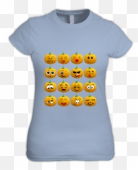 Halloween Pumpkin Emoji Women T Shirt - An