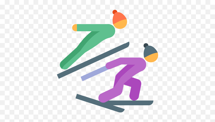 Nordic Combined Icon - Free Download Png And Vector Ski Jumping Emoji,Combined Emoji