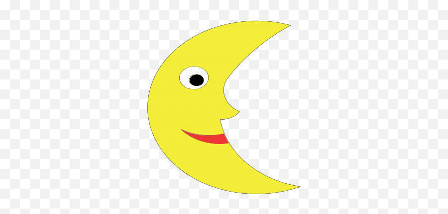 Moon - Smiley Emoji,Crescent Moon Emoticon