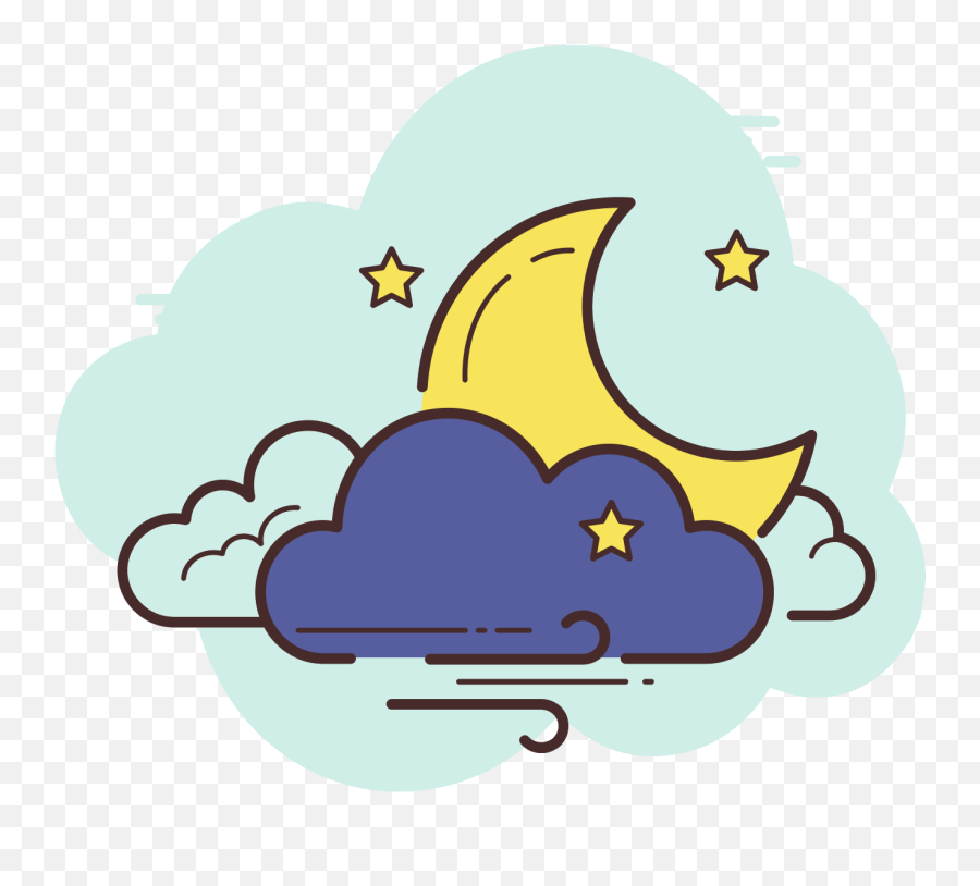 Night Wind Icon - Clip Art Emoji,Gust Of Wind Emoji