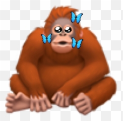 Crying Sad Monkey Emoji Sticker - Orangutan