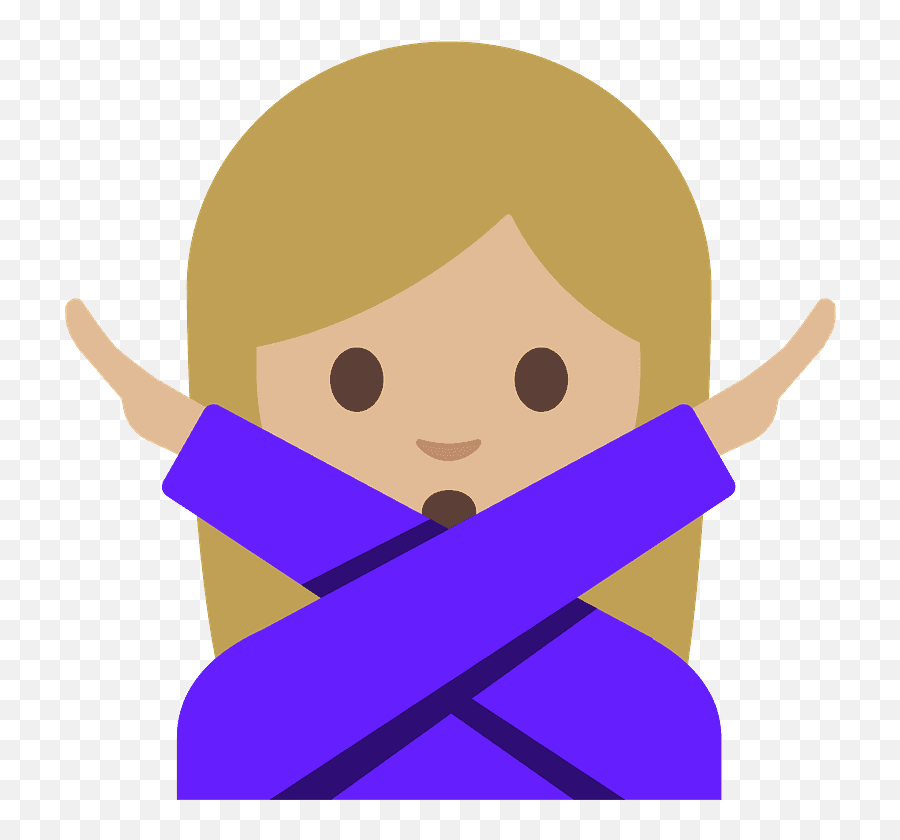 Woman Gesturing No Emoji Clipart Free Download Transparent - Happy,No Emoji Png
