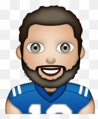 18 Fantasy Football Stars As Emojis - Emoji Man With Beard,Superman Emoji