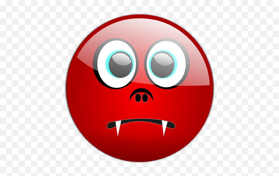 Dracula Halloween Smiley Vektör Çizim - Devil Emoticon Emoji,Drooling Emoji