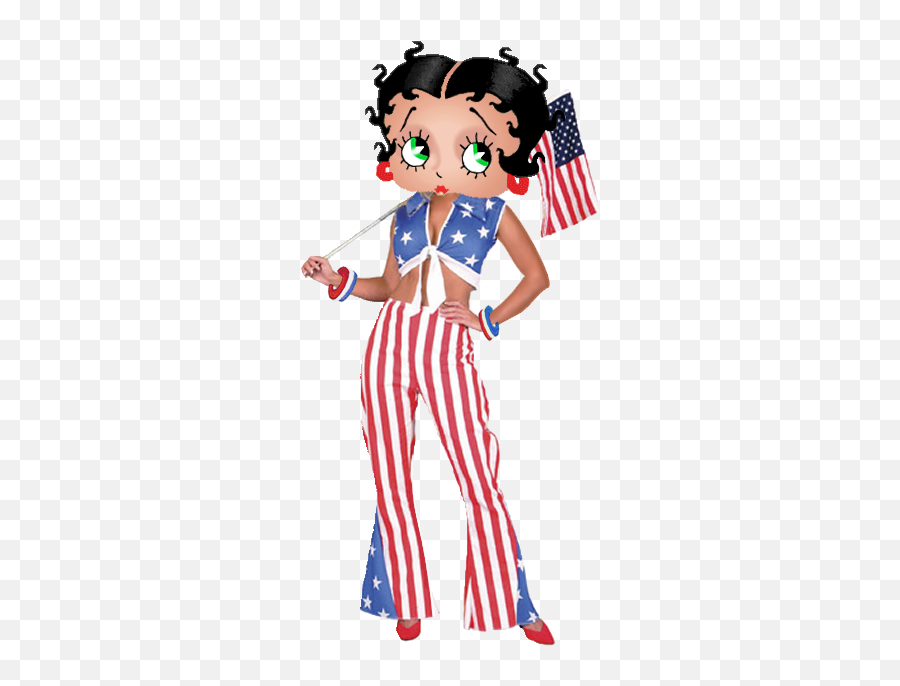 Betty Boop Wearing Red White And Blue - Happy 4th Of July Images Betty Boop Emoji,Fourth Of July Emojis