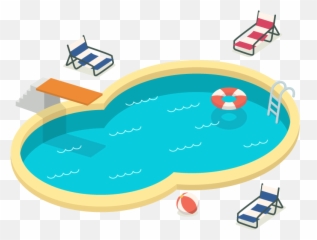 Swimming Pool Recreation Born To - Clipart Transparent Background Emoji