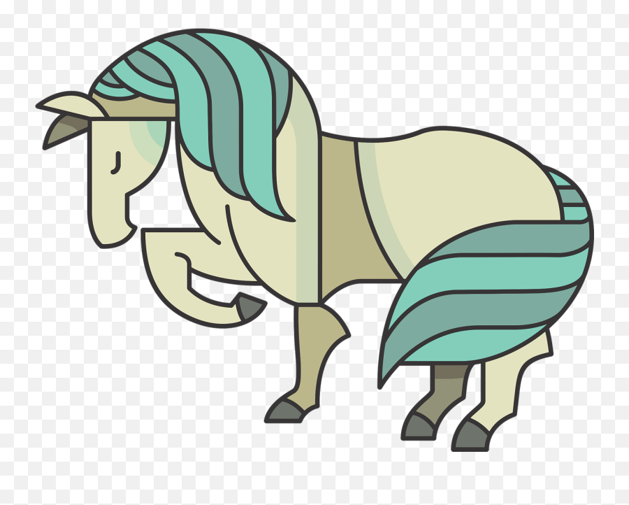 Animal Cartoon Comic Equine - Clipart Horse Vector Emoji,Horse And Muscle Emoji