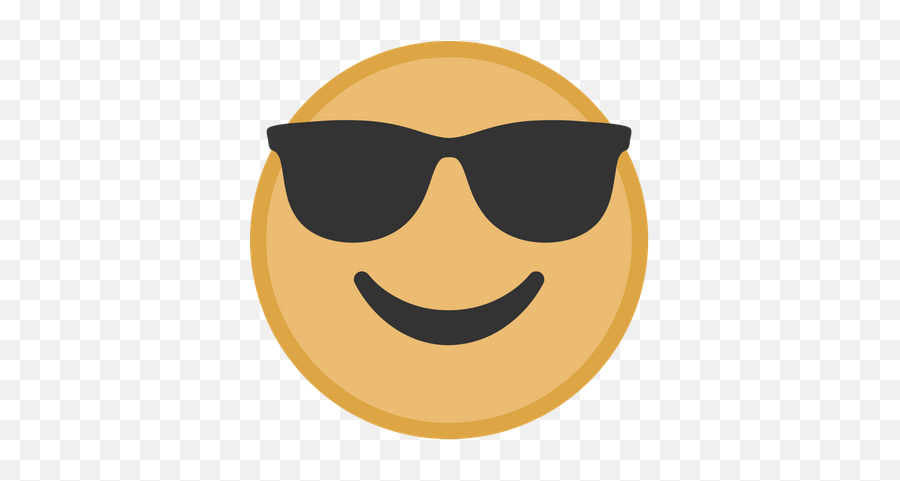 Yellow Cool Face Graphic - Smiley Emoji,Face And Pants Emoji