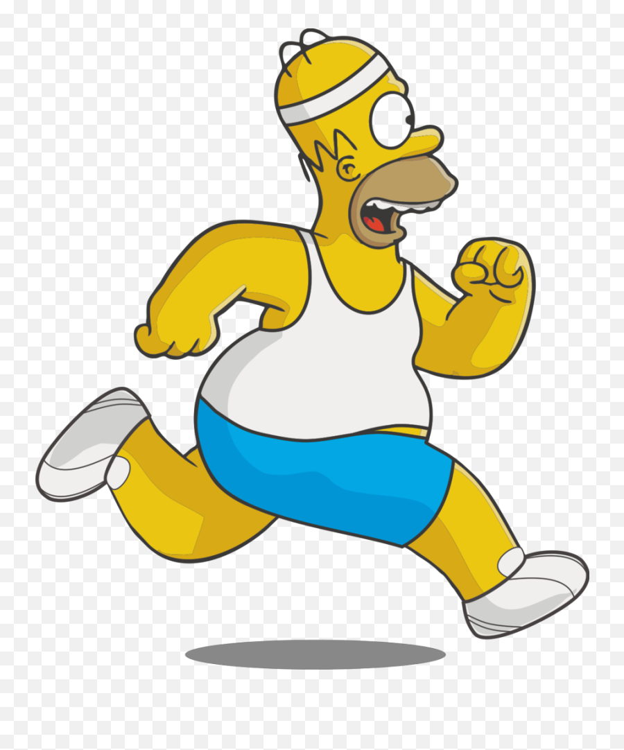 Run Runner Running Workout Jog Jogging Jogg - Simpson Run Png Emoji,Runner Emoji