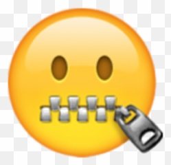 Zipped Mouth Emoji Transparent Png - Con Cierre En La Boca