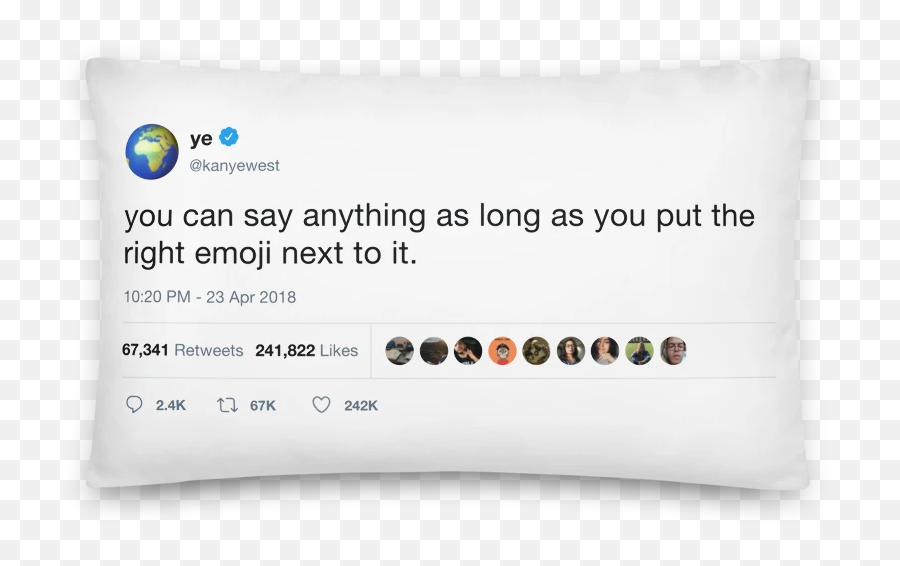 Kanye West - Throw Pillow Emoji,Pillow Emoji