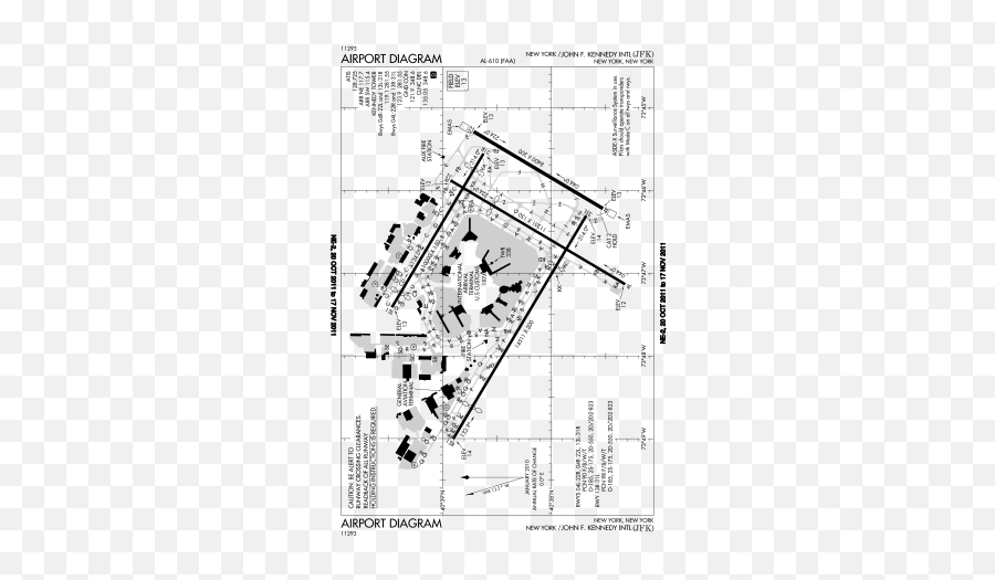 Faa Jfk Airport Map 2011 - Kjfk Airport Diagram Emoji,Caution Sign Emoji