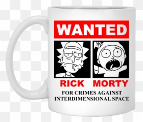Rick and Morty Wanted Interdimensional Space White Mugs - And Emoji