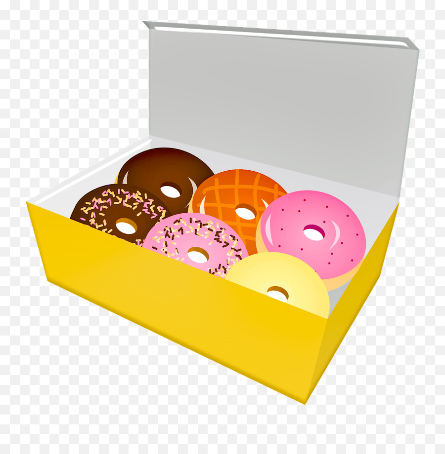 Clipart - Donuts In Box Clipart Png Emoji,Donut Emoji Png
