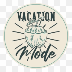 Vacation mode with cocktail Car Decal Emoji