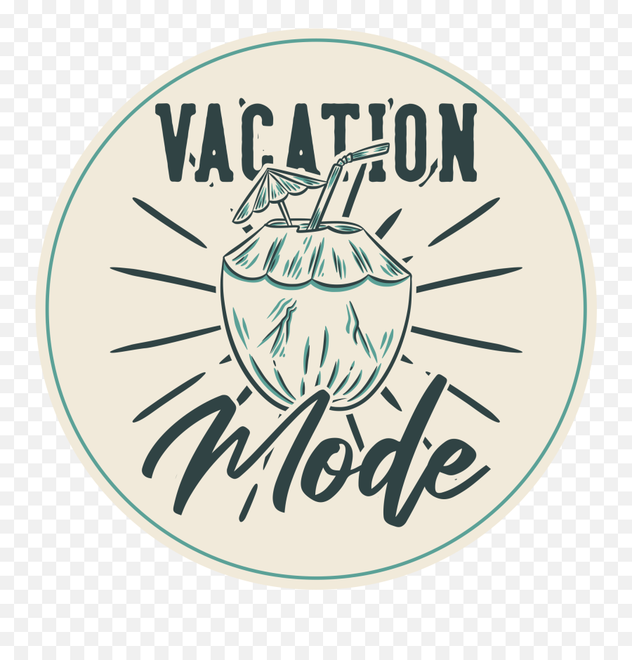 Vacation Mode With Cocktail Car Decal Emoji,Vacation Emoji