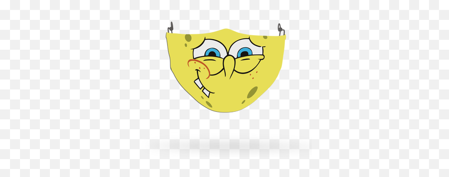 Custom Printed Face Coverings - Spongebob Face Covering Happy Emoji,Glasses Smiley Emoji