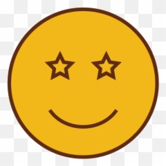 Emoticon Emoji Star Face Smiley Icon - Smiley,Emoji Star