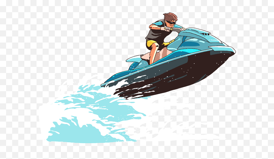 Jetski Sport Wave Ocean Beach Sea Water - Jet Ski Illustration Emoji,Jet Ski Emoji