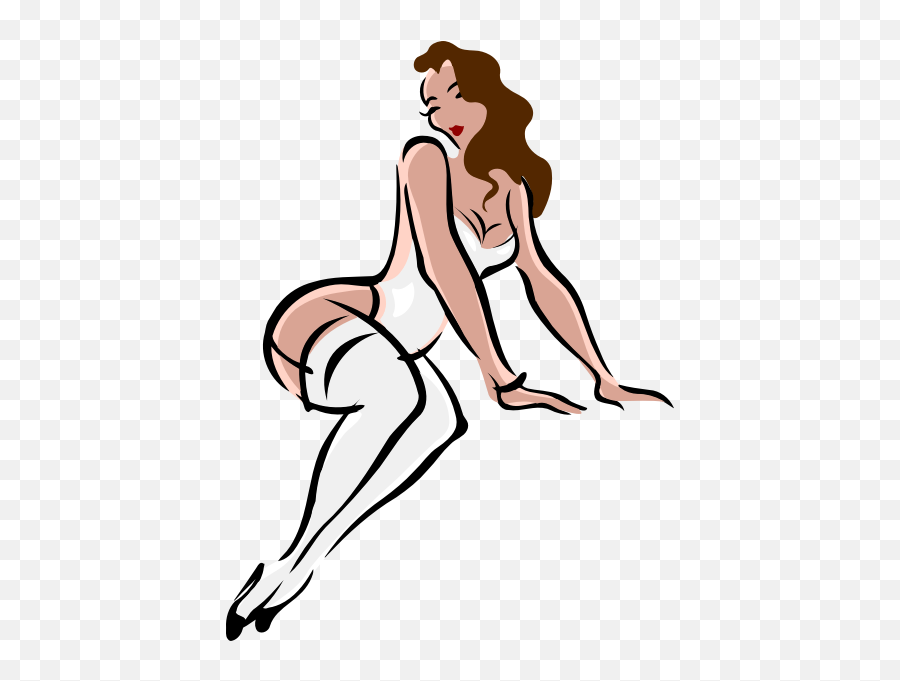 Lingerie Model Light Brown White - Girl In Lingerie Vector Emoji,Emoji School Bags