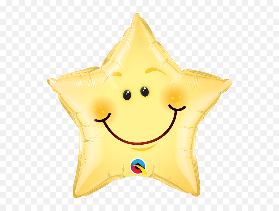 20 Smiley Face Star Foil Balloon - Things That Are Star Shape Emoji,Emoji Balloons