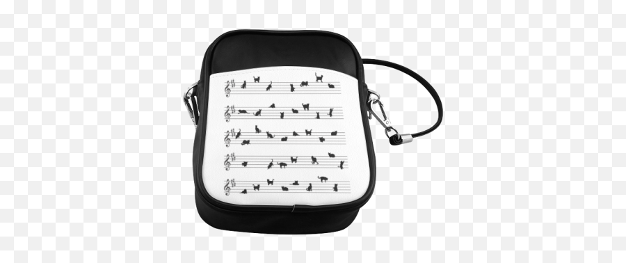 Conceptual Cat Song Musical Notes Sling - Shoulder Bag Emoji,Song Notes Emoji