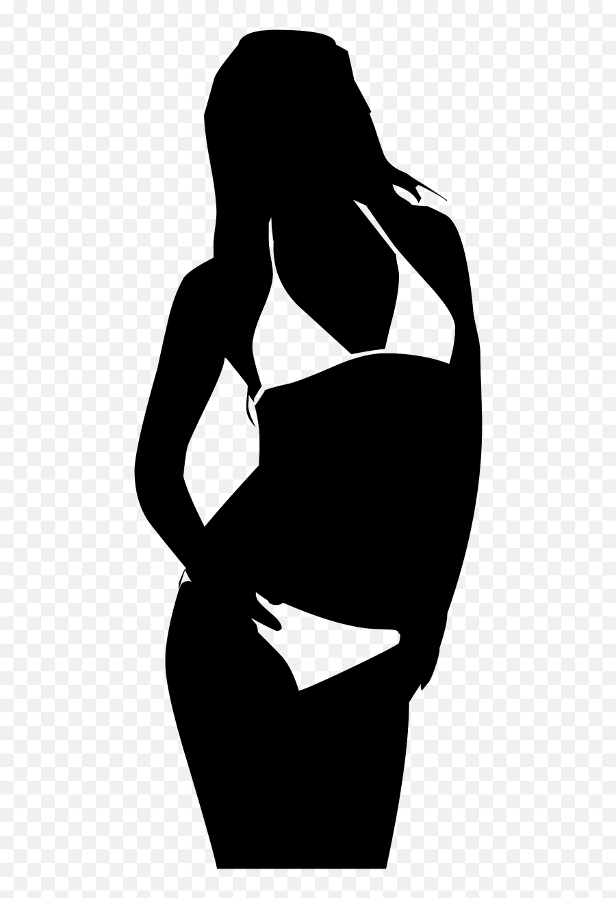 Girl Bikini Beach Silhouette Person - Silhouette Beach Girl Png Emoji,Extreme Joy Emoji