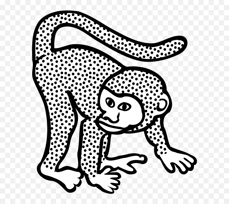 Free Ape Monkey Illustrations - Monkey Cartoon Black And White Emoji,Sad Panda Emoticon