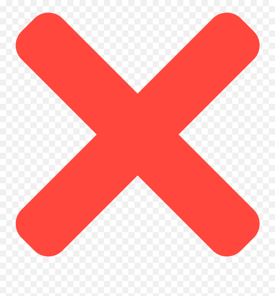 Fxemoji U274c - Transparent Background Cross Emoji,Emojis
