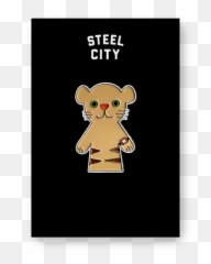 Trolley Enamel Pin Steel City Brand Mr Rogers - Teddy Bear Emoji,Teddy Bear Emoticon