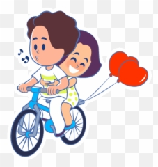 Animated Stickers - Gif Kid Cycling Emoji