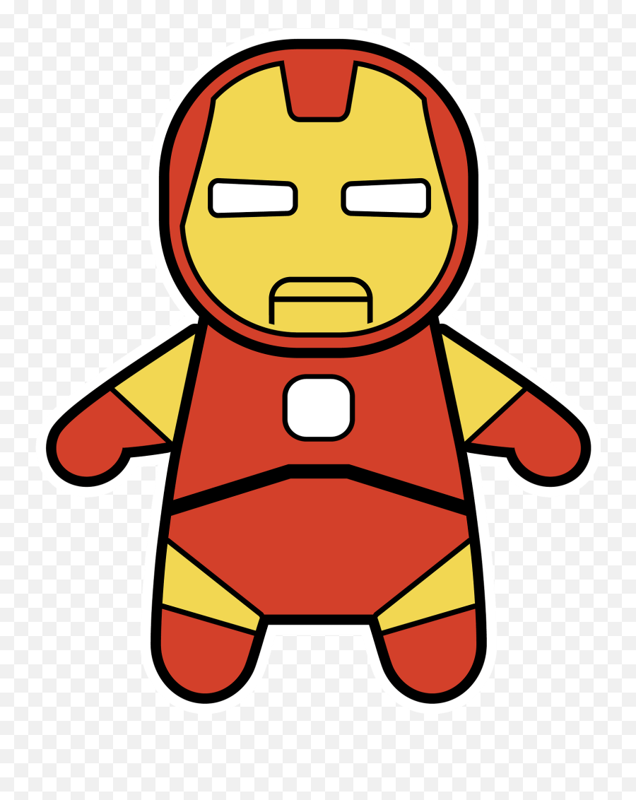 Chibi Superhero Iron Man Clipart - Baby Ironman Cartoon Png Emoji,Superhero Cape Emoji