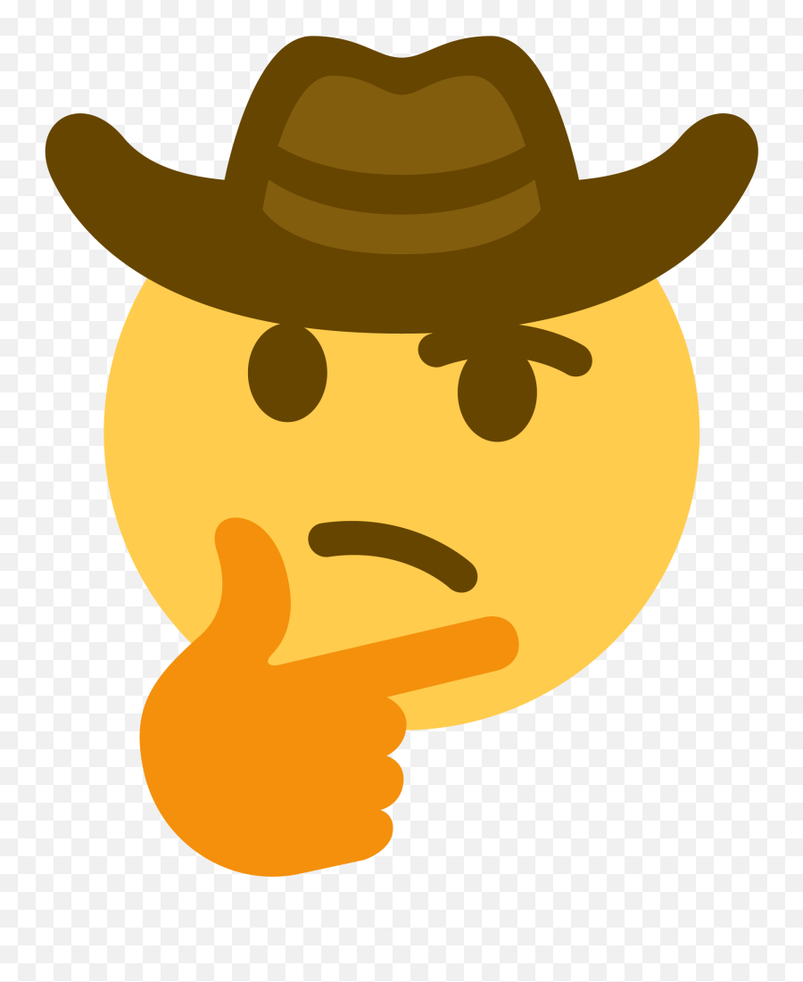 Thinkingcowboy - Discord Emoji Cowboy Thinking Emojis Discord,Emoji Cowboy
