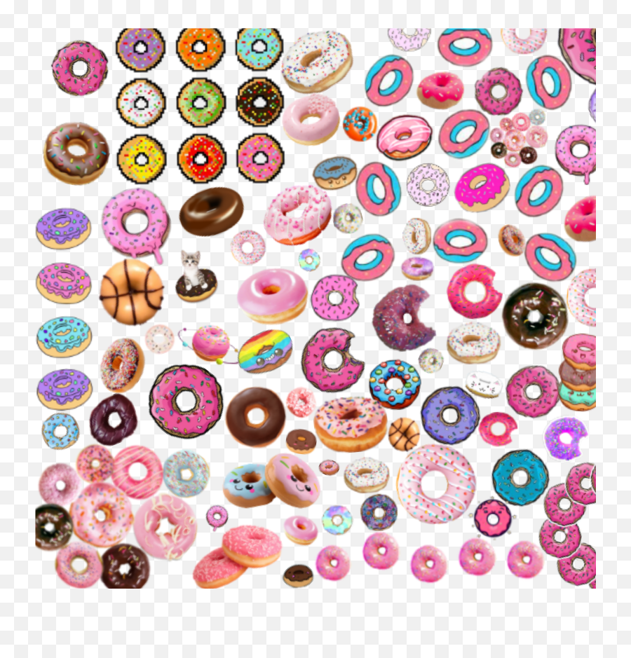 Dona Donas Pink Sticker - Girly Emoji,Emoji Donuts