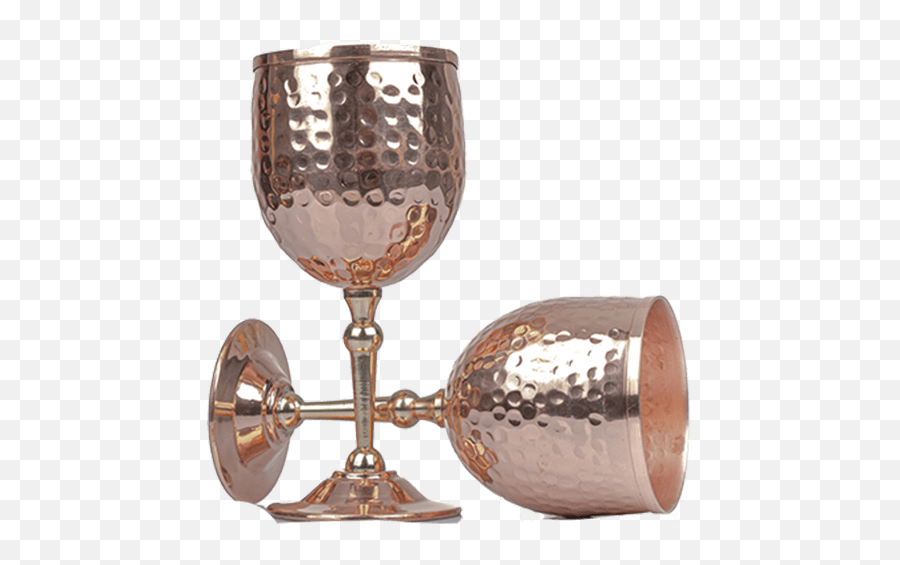 Copper Intricate Designer Wine Glass With Brass Stand - Egg Cup Emoji,Emoji Wine Glasses