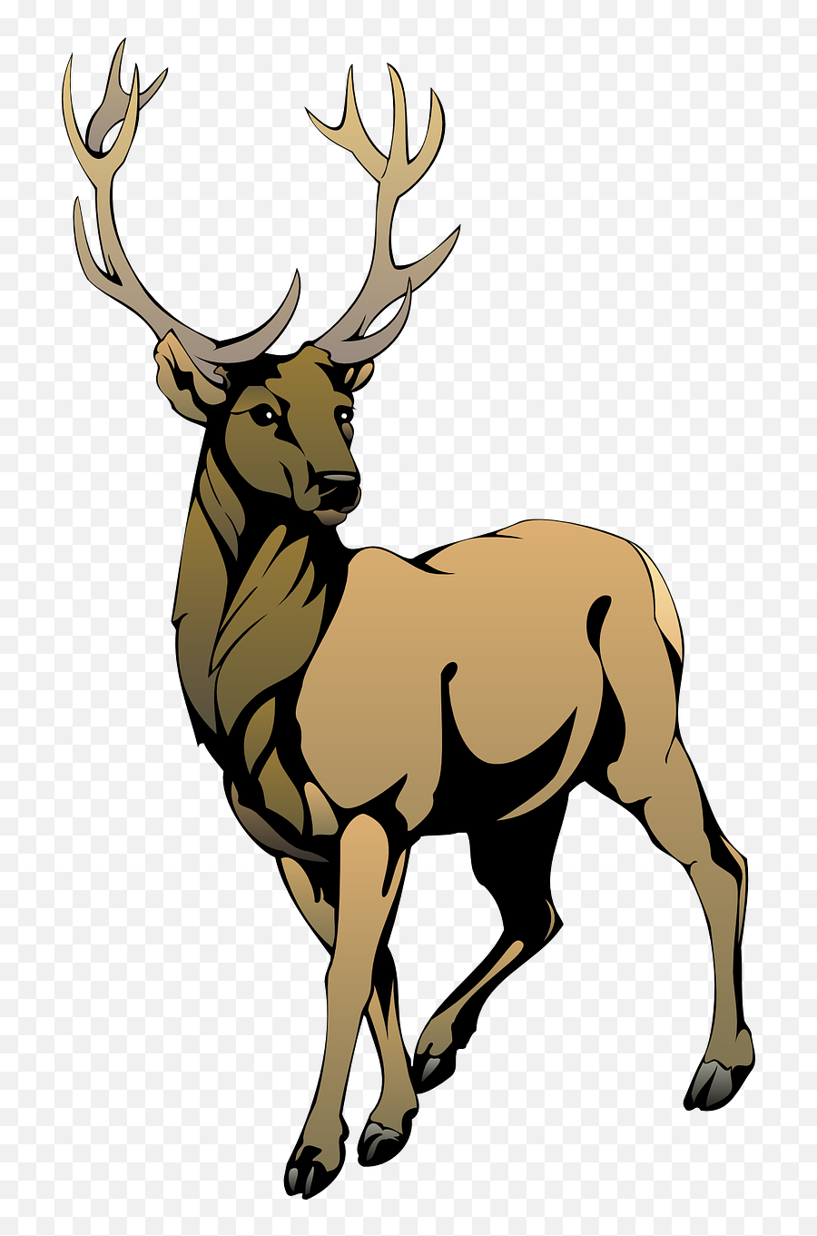 Deer Brown Animal Posing Antlers - Reindeer Clipart Emoji,Deer Hunting Emoji